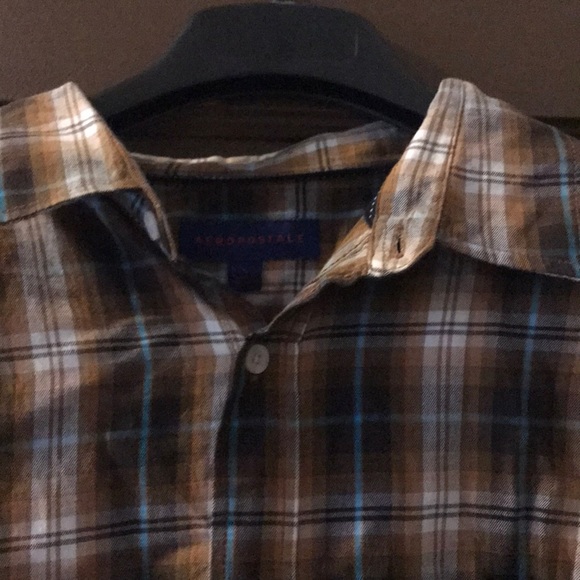 Plaid Aeropostale button down - Picture 3 of 4
